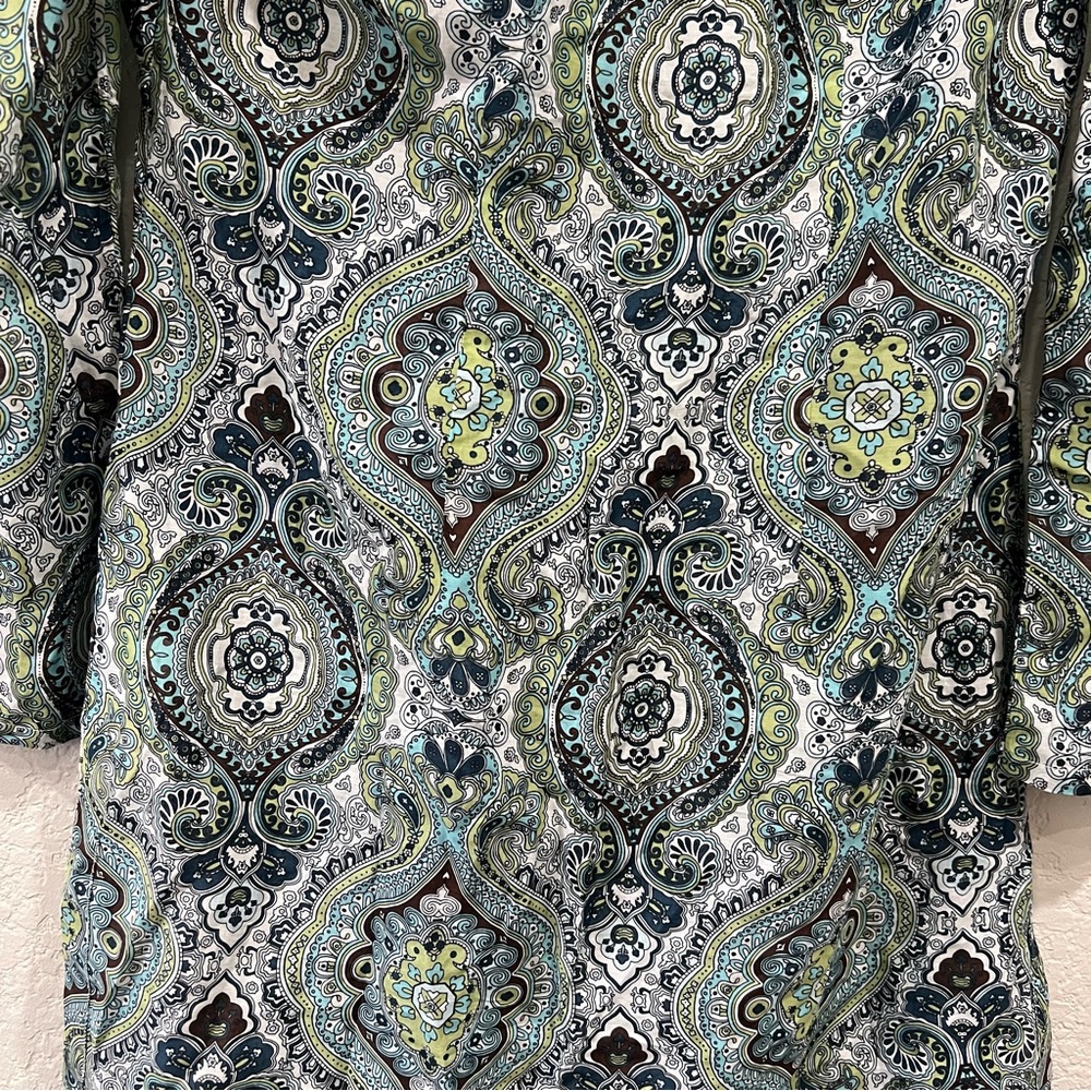 Athleta Surfside Kurta Paisley Coverup Tunic Silk Size Small - Picture 9 of 10